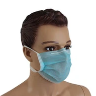 Mwgwd Wyneb 3 Haen gyda Thei